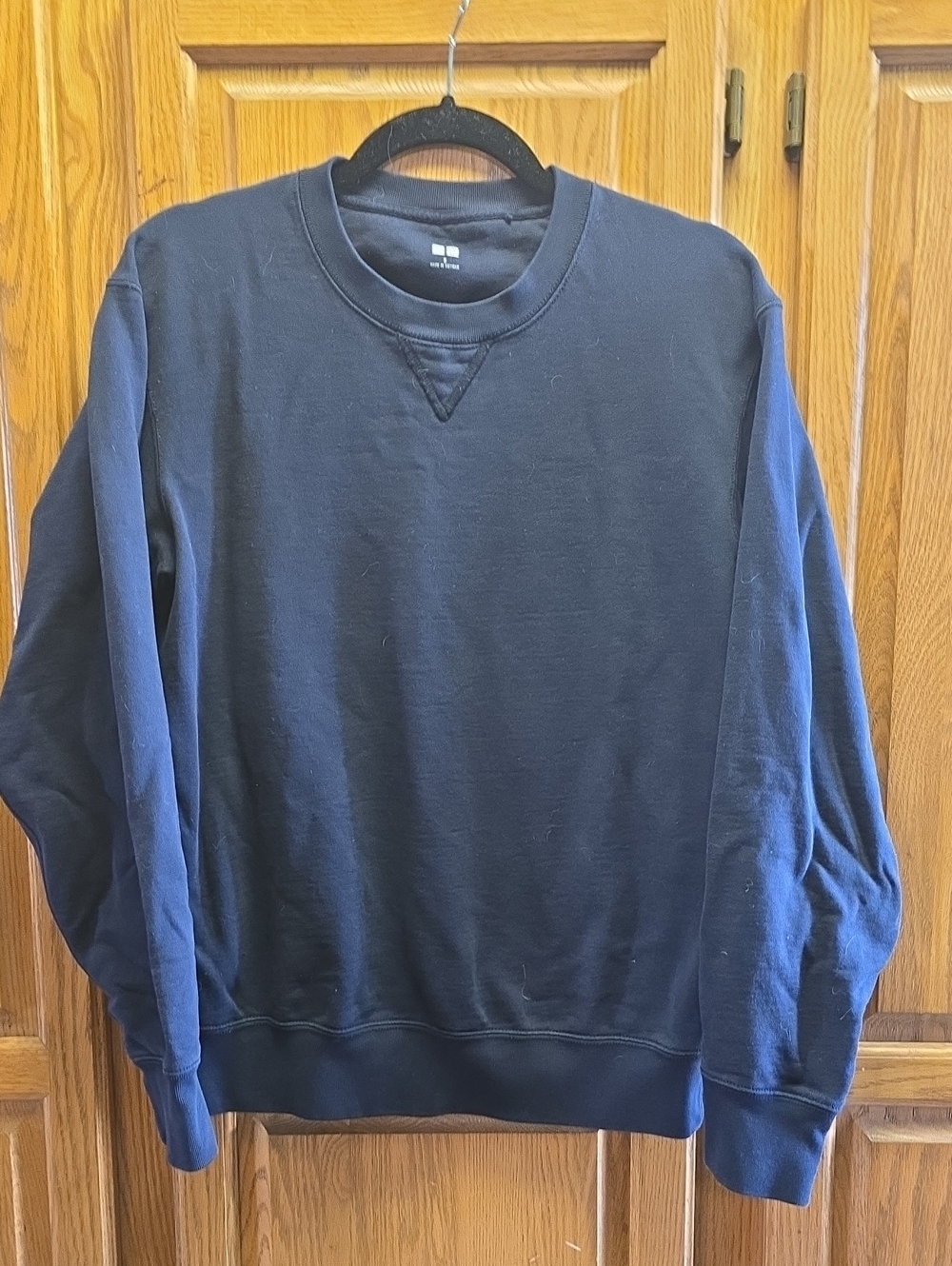 Uniqlo Men's Crewneck Sweatshirt in Navy Blue, Size S, 100% Cotton